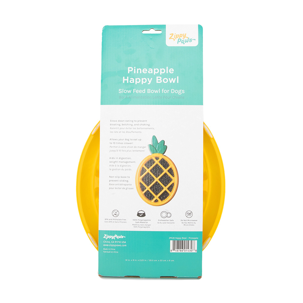 Zippy Paws Happy Bowl Slow Feeder for Dogs - Pineapple image 2