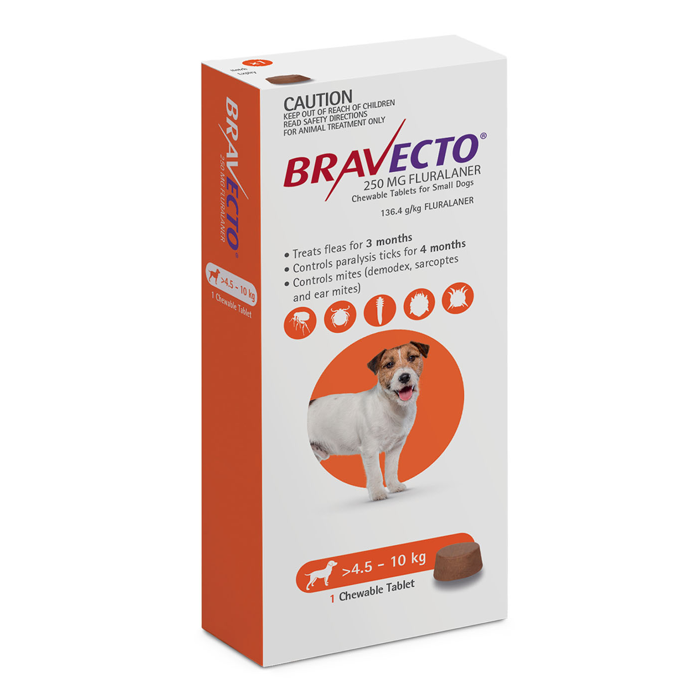 Bravecto Dog 3-Month Single Chew for Flea & Tick Control image 2