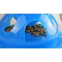 Smartcat Tiger Diner Interactive Slow Feeder Cat Bowl - Transparent Blue Plastic image 2