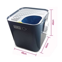 SmartCat The Ultimate Topbox Top Entry Cat Litter Tray with Scoop - Gray image 2