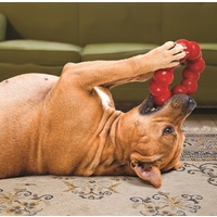 KONG Natural Red Rubber Ring Dog Toy for Healthy Teeth & Gums image 2