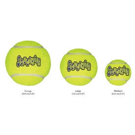 3 x KONG AirDog Squeaker Non Abrasive Tennis Ball Dog Toy - X-Large image 2