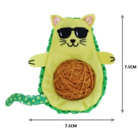 3 x KONG Wrangler AvoCATo Crinkle Textured Cat Toy image 2