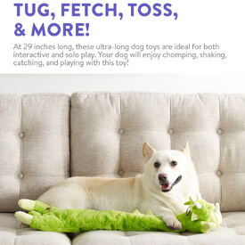 Charming Pet Longidudes Extra Long 75cm Plush Squeaker Dog Toy - Dino image 2