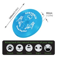Aussie Dog Flying Disc Fetch Dog Toy - Blue Soft Frisbee image 2