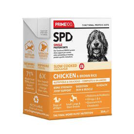 Prime100 SPD Slow Cooked Dog Food Single Protein Chicken & Brown Rice 12 x 354g image 2