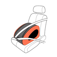 Ibiyaya EVA Pet Carrier/Wheeled Carrier Backpack - Tangerine image 2