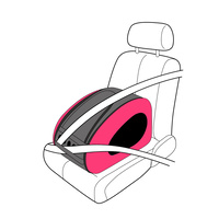 Ibiyaya EVA Pet Carrier/Wheeled Carrier Backpack - Hot Pink image 2