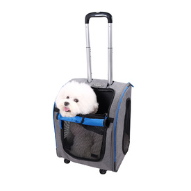 Ibiyaya New Liso Backpack Parallel Transport Pet Trolley - Slate/Sapphire image 2