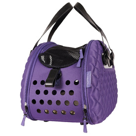 Ibiyaya Collapsible Pet Carrier with Shoulder Strap - Diamond Deluxe Purple image 2