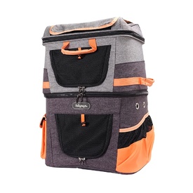 Ibiyaya Double-Decker Two-tier Pet Backpack for Cats & Small Dogs image 2