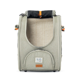 Ibiyaya Adventure Cat & Small Dog Carrier Backpack - Grey-Green image 2