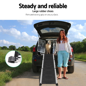 Deluxe Aluminium Retractable Lightweight Pet Ramp for pets up to 120kg - Extends to 160cm image 2