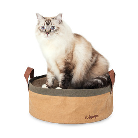 Ibiyaya Sand Dune Round Cat Scratcher with Replaceable Insert + BONUS INSERT image 2