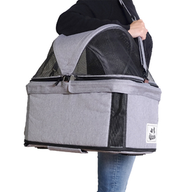Ibiyaya Travois Tri-fold Pet Travel Stroller System - Nimbus Gray image 2
