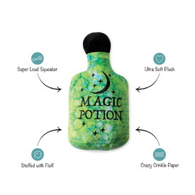 Fringe Studio Plush Bottle Squeaker Dog Toy - Going Through The Potions image 2