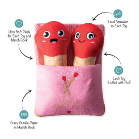 Fringe Studio Plush Squeaker Valentine's Day Dog Toy - Perfect Match image 2
