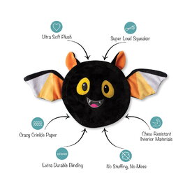 Fringe Studio Halloween Plush Squeaker Dog Toy - Bat's The Way It Is image 2