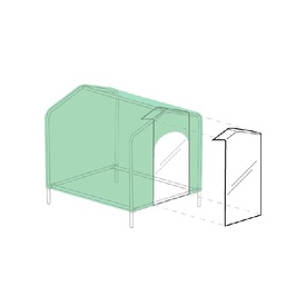 Houndhouse PVC Weather Flap for the Canvas HoundHouse Dog Kennel image 2