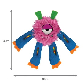 4 x KONG Sneakerz Knots Plush Squeaker Rope Dog Toy - Assorted Colours image 2
