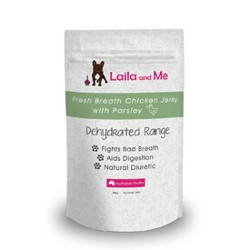 Laila & Me Dried Australian Chicken Breast & Parsley Fresh Breath Dog Treats 75g image 2