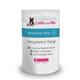 Laila & Me Dehydrated Australian Mackerel Tails Cat & Dog Treats 75g/180g image 2