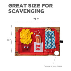 Nina Ottosson Interactive Snuffle Activity Puzzle Mat for Dogs - Fast Food image 2