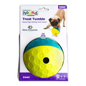 Nina Ottosson Treat Tumble Ball Toy for Cat or Dog - Small (Blue/Yellow) image 2