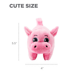 Outward Hound Tail Poppers Plush Extra Small Dog Toy - Pig image 2