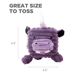 Outward Hound Cube-Eez 2-in-1 Squeaker Dog Toy - Hippo image 2