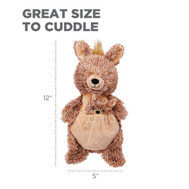 Charming Pet Pouch Pals Plush Dog Toy - Kangaroo with Baby Joey image 2