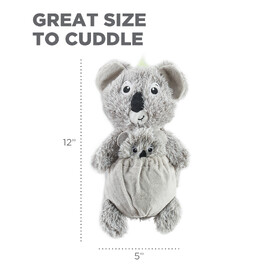 Charming Pet Pouch Pals Plush Dog Toy - Koala with Baby in Pouch image 2