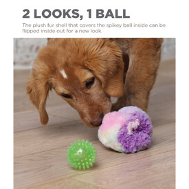 Outward Hound Reversi-Balls 2-in1- Plush & Ball Dog Toy - Monkey image 2
