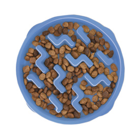 Outward Hound Fun Feeder Slow Food Bowl for for Dogs Blue Notch image 2