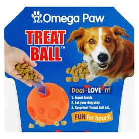 Omega Paw Tricky Treat Ball Treat & Food Dispensing Dog Toy - Small image 2