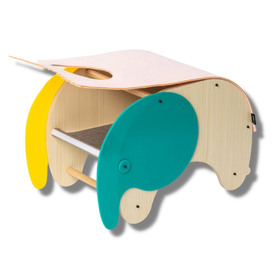 Pidan Elephant Hide Out Pet Bed & Rocker in Beech, Acrylic & Felt image 2
