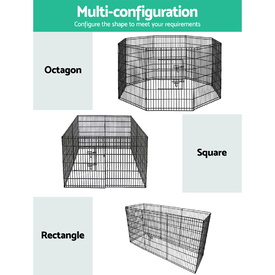 8 Panel Pet Dog Budget Playpen Puppy Exercise Cage Enclosure Play Pen Fence - Size 36 image 2