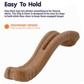 Petstages Dogwood Flip & Chew Real Wood Textured Dog Bone - Medium image 2