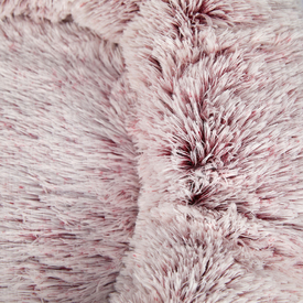 Pet Bed Cat Dog Donut Nest Calming Mat Soft Plush Kennel - Pink image 2