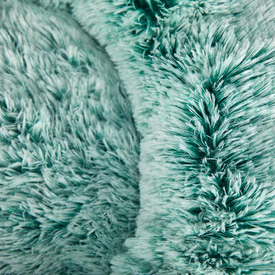 Pet Bed Cat Dog Donut Nest Calming Mat Soft Plush Kennel - Teal image 2