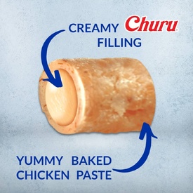 Inaba Cat Treats Chicken Wraps with Tuna & Scallop Churu filling - 18 x 10g Tubes image 2
