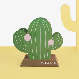 Vetreska Fruity Cardboard Cat Scratcher Post - Cactus  image 2