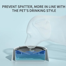 All Fur You Anti Splash Water Bowl Diamond Round 1L | No Mess Pet Water Bowl image 2
