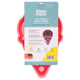 Zippy Paws Happy Bowl Interactive Slow Food Dog Bowl - Ice Cream image 2