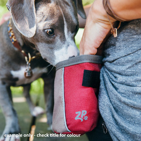 Zippy Paws Dog Treat & Training Bag - Attach to Belt Loop or Wasteband - Graphite Grey image 2