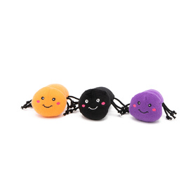 Zippy Paws Halloween Burrow Interactive Dog Toy - 3 Squeaker Spiders in a Spiderweb image 2