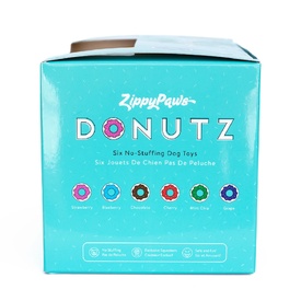 Zippy Paws Miniz Donutz Plush Squeaker Dog Toy - Gift Box with 6 Mini Donuts image 2