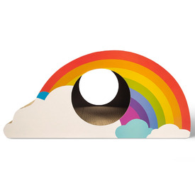 Zodiac Cardboard Cat Scratcher & Hideaway Rainbow Lounger image 2
