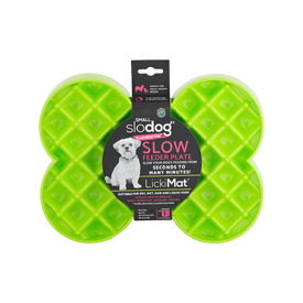 Lickimat SloDog No Gulp Bone-Shaped Slow Food Bowl for Dogs - For Small Dogs +BONUS TREATS image 2