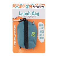 Zippy Paws Adventure Leash Dog Poop Bag Dispenser + BONUS Roll - Teal image 2